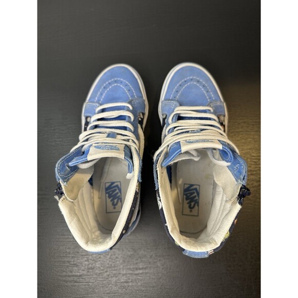 Vans Sk8 High Top Cosmic Astronaut Kid Shoes Sz 2.5 Blue Zip Side Lace Up #1120 - Picture 7 of 15